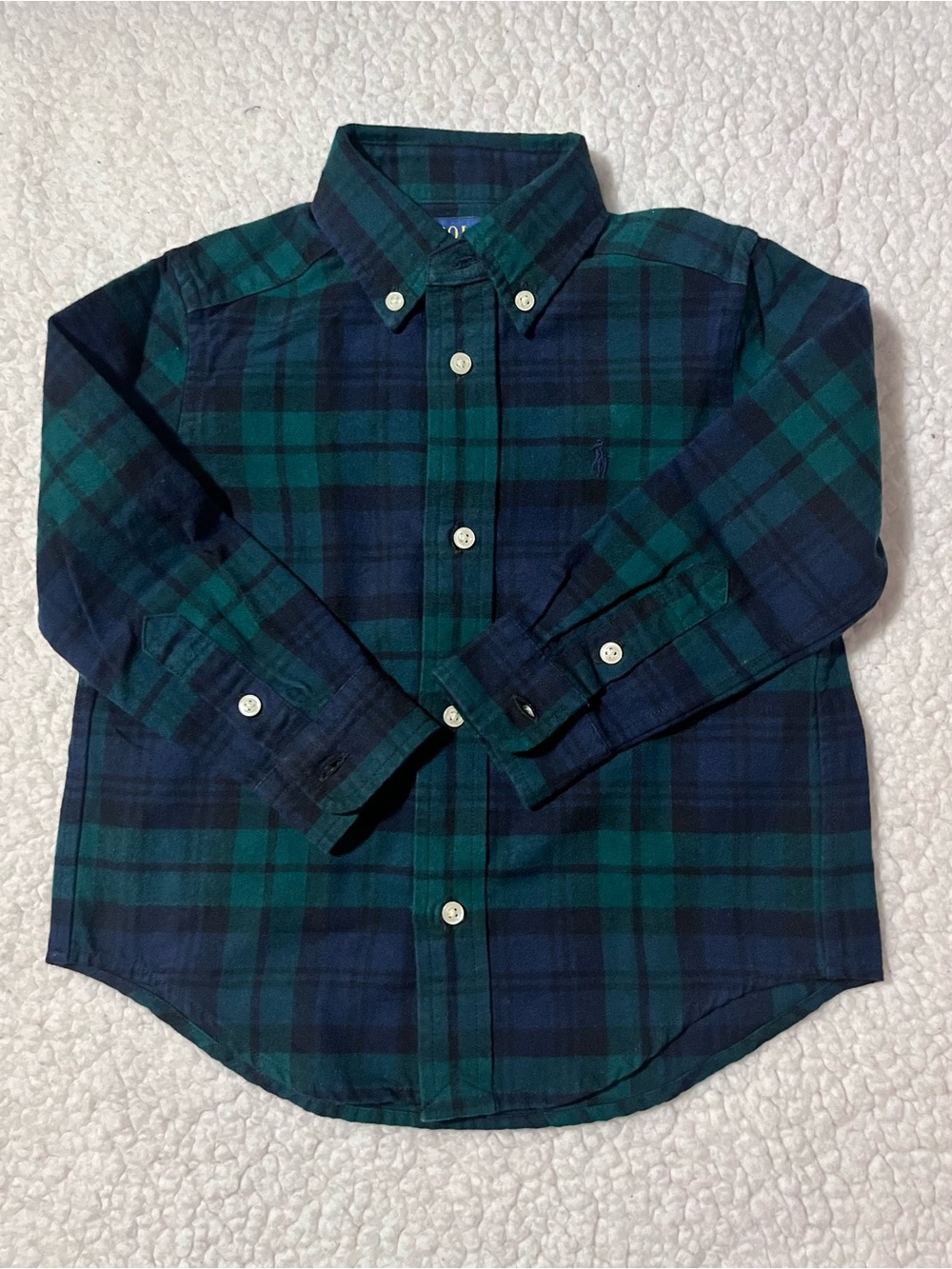 Polo by Ralph Lauren Green & Navy Plaid Button-Down Shirt